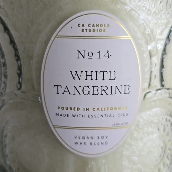 NEW FALL WINTER VIRAL Leoben Co No 14 "WHITE Tangerine" Candle 18oz - Never Used - Picture 3 of 4